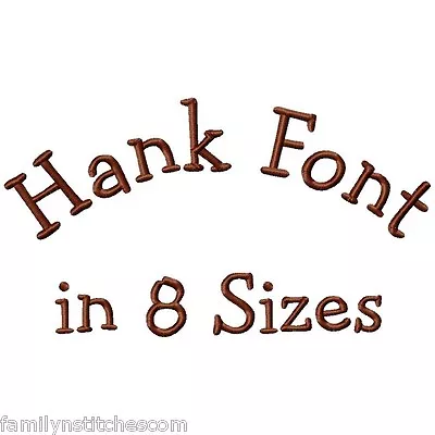 Hank Font Machine Embroidery Designs On CD In 8 Sizes For Total 632 Files • $15.99