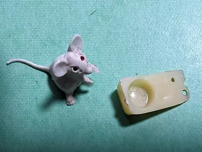 Mouse And Cheese Figuring Very Tine Miniature Figurine • $6