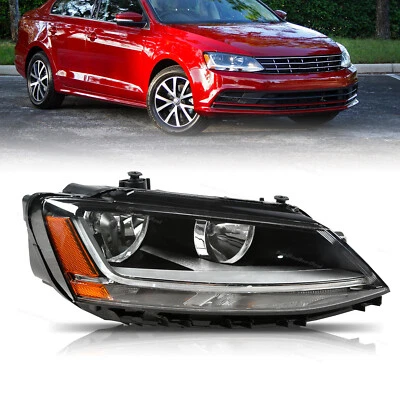 $124.99 • Buy Halogen Headlights Assembly Fits 2017-2018 Volkswagen Jetta Sedan LED DRL Right
