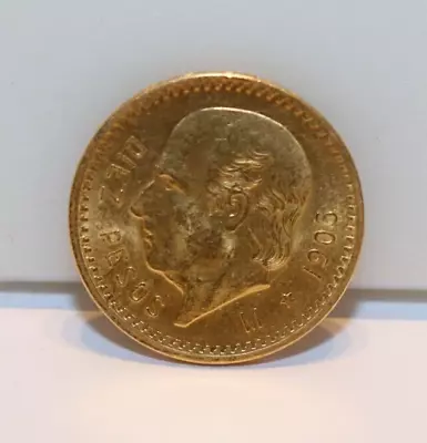 1906 Mexico Gold 10 Peso Coin Unc .241 AGW • $5.50