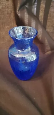 Colbalt Blue Mariposa Bellini Glass Vase Made In Italy Approx. 6  Tall By 2.5  • $15