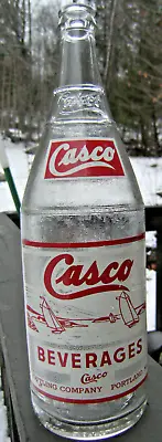 Casco Beverages 1 Qt. Soda Bottle. Portland Maine 1962  Sailing Ships ACL • $17.99