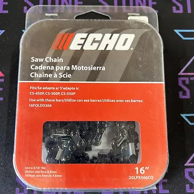 Echo 20lpx066cq 16  Saw Chain For Cs-450p Cs-500p Cs-550p • $47.48