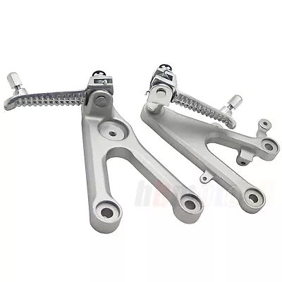 Silver Front Rider Foot Rest Pegs Brackets For Yamaha YZF- R6 2003 - 2010 • $38.49