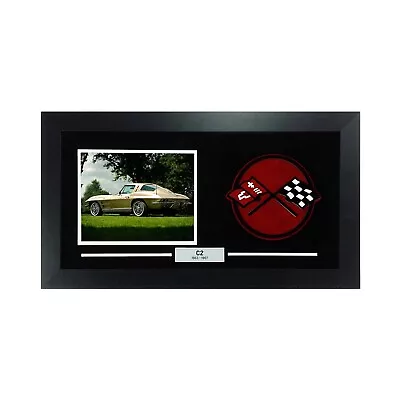 1963-1967 Corvette C2 Personal Photo Frame W/Crossed Flags Logo 15  X 27  • $159.95