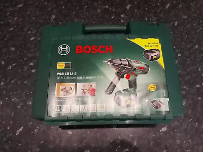 £70 • Buy Bosch PSB 18 LI-2 18V Cordless Hammer Drill
