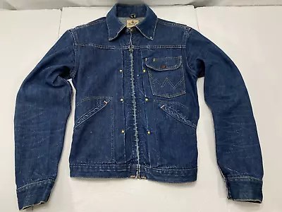 Vintage 60s Blue Bell Wrangler 11MJZ Denim Jacket  Size 34 Selvedge Denim • $500