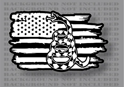 $4.99 • Buy Gadsden Flag Don't Tread On Me Rattlesnake American Flag Vinyl Sticker Decal 