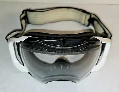 OAKLEY AIRBRAKE MTB Goggles MX Black & White Clear Lens See Desc* • $49.99