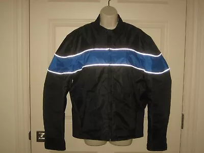 ~Revolution Gear~ Women's Black & Blue Accent Moto Biker Jacket~ SZ M~ • $24.50