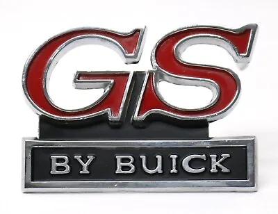 New Front GS By Buick Grille Emblem Red Black & Chrome Trim / 1972 Gran Sport • $57.99