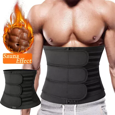 Mens Waist Trainer Body Training Shaper Sweat Belt Tummy Control Cincher Girdles • $12.15