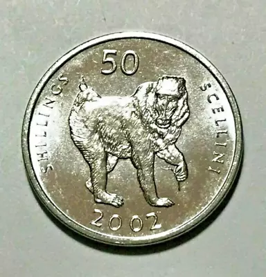 2002 Somalia Coin 50 Shillings Mandrill Monkey Animal African Wildlife • $1.87