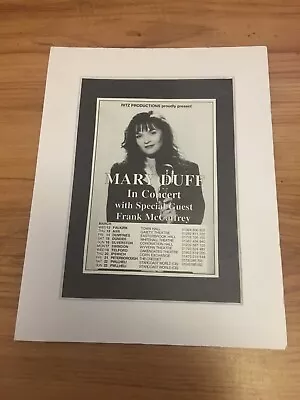 MARY DUFF 1997 TOUR-Mounted Original Advert • £9.50