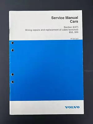 Volvo 850 940 960 Wiring Repair & Replacement Of Cable Terminals Service Manual • $39.95