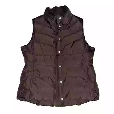 J Crew Down Filled Brown Puffer Vest Size L • $23