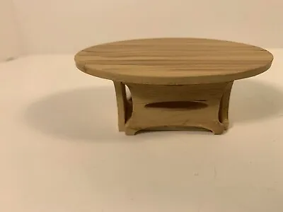 Mid Century Modern Coffee Table Doll House Miniatures 1/12 Scale Faux Blonde Oak • $39.99