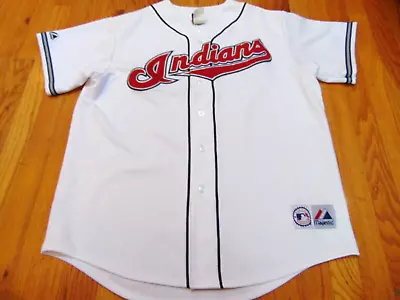 Nwot Vintage Majestic Mlb Cleveland Indians White Jersey Size Xl • $55.79