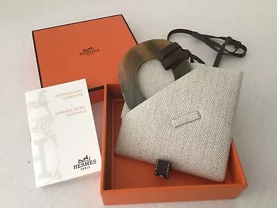 $550 • Buy 100%Authentic HERMES Buffalo Horn Necklace Brown Accessories 