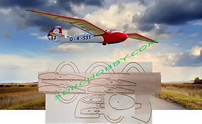 Hirth Minimoa 105  Wingspan RC Airplane Kit Laser Cut Balsa Ply Short Kit + Plan • $105