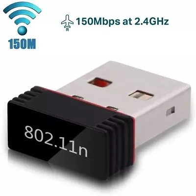 Dual Band WIFI Dongle 2.4GHZ 5GHZ Wireless USB For Pc Windows 10 11 Computer Uk • £4.15