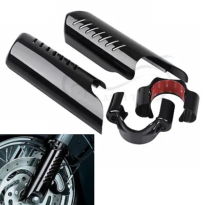 Motorcycle Black ABS Lower Leg Deflector Shields Cover For Harley FXDSE FXDF FLD • $43.98