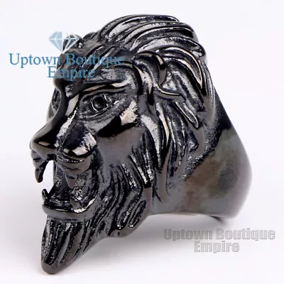Men's Stainless Steel Gold Silver Black Plated Lion King Band Ring • $11.99