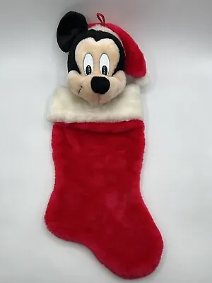 Mickey Mouse Disney 3D Plush Christmas Stocking Santa Claus Hat • $14.98