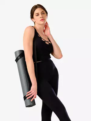 Yoga Studio Black Easy Adjustable Yoga Mat Sling Shoulder Strap Belt Carrier • £8.99