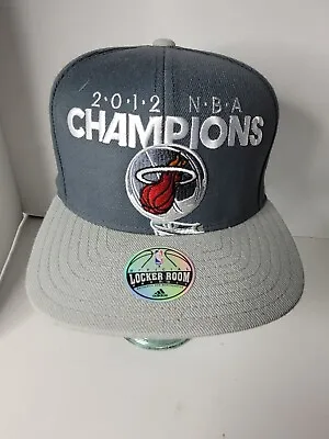 Miami Heat 2012 Adult Hat Adidas NBA Champions Locker Room Snapback Cap • $19.99