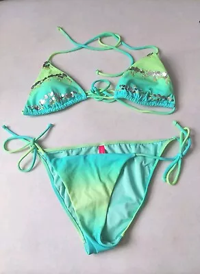 Victorias Secret Ombre Colored 2 Piece String Bikini Size S • $8