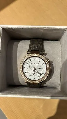 Michael Kors MK6917 Rose Gold “Parker” Watch Women's Crystal Watch NIB • $90