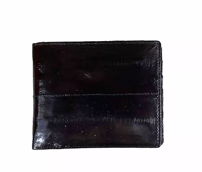 Men’s Vtg Eel Skin Bifold Wallet Preowned NEW Slim • $13.80