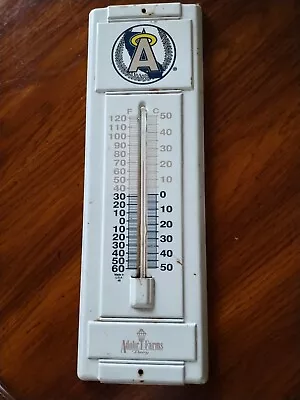 Los Angeles Angels Advertising Metal Wall Thermometer WORKS Adohr Dairy Farms • $175