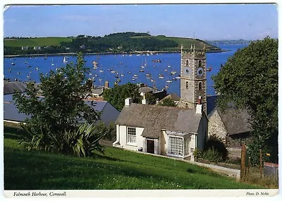 1990s Postcard Church Of King Charles The Martyr Falmouth Harbour Boats Posted • £2.49