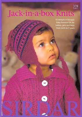 £14.99 • Buy Sirdar Knitting Pattern Book 379 Jack In A Box Snuggly Baby Bamboo DK 18 Designs