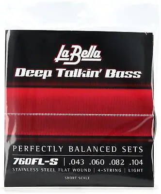 La Bella 760FL Deep Talkin' Bass Flatwound Bass Strings - Light Short Scale • $45.95