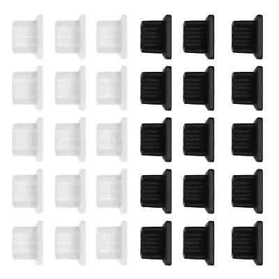 50x Silicone Micro USB Port Caps Covers Anti Dust Plugs Protector Stopper • £8.63