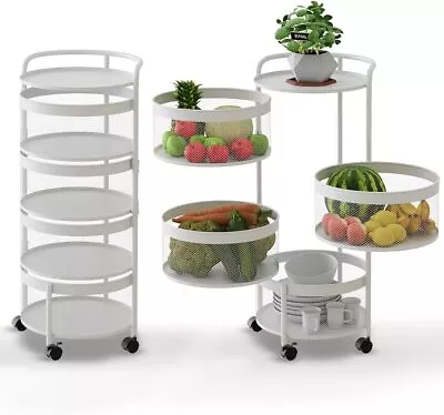 Kitchen Storage Shelf Rack 360° Rotating Fruit And Vegetable Storage Baskets • $65.79