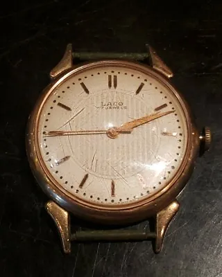 $200 • Buy Vintage Gold Plated Laco Watch 17 Jewels German Walzgolddouble 20 Micron Special