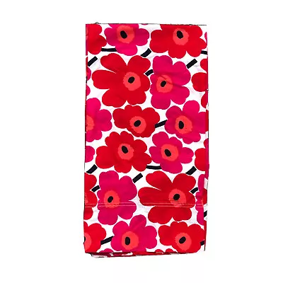 Marimekko King Size Pillowcase Red & Floral Poppy Print • $24.95