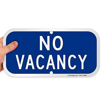 $18.99 • Buy SmartSign  No Vacancy  Sign | 6  X 12  Aluminum