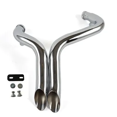 Chrome 2  L.A.F LAF Drag Pipes Exhaust For Harley Sportster Softail Dyna 84-23 • $149.99