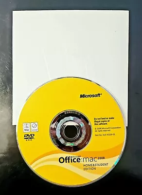 Microsoft Office: 2008 Home & Student Edition For Mac | [Part: X13-84395-02] • $9.99