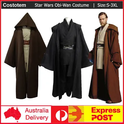$57.99 • Buy Star Wars Obi Wan Kenobi Jedi Knight Master Adult Cloak Suit Halloween Costume