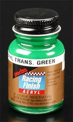 Pactra R/C Acrylic Transparent Green 1 Oz - Hobby And Model Acrylic Paint • $3.91