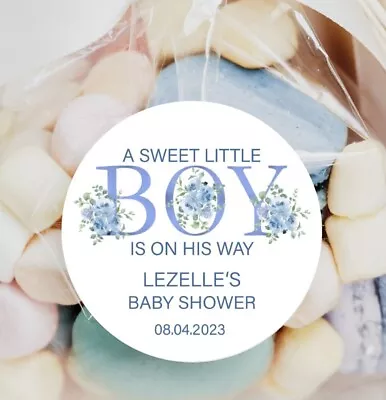 24 X Baby Shower Personalised Stickers Ready To Pop 45mm • £3