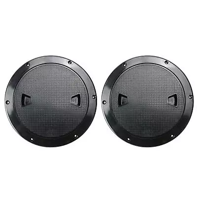 2 Pack 6 Inch Marine Boat Inspection Hatch Round Deck Plate Access Cover Black • $23.39