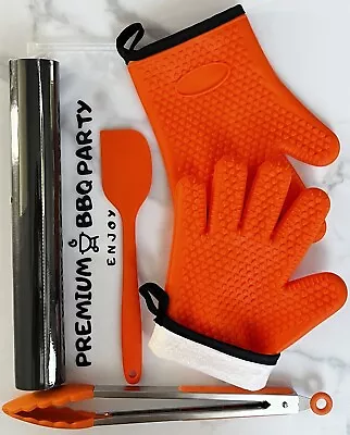 Set For Kitchen Grill Accessories Spatula Tongs Gloves Mat Sets • $19.99