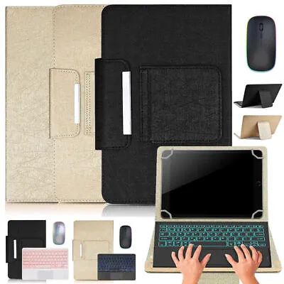 Backlit Touchpad Keyboard Case Mouse For 10.1 Inch Universal Android Tablet PC • $28.65